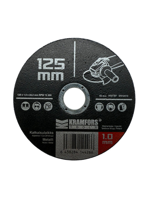 Katkaisulaikka 125x1mm metallille (1-5kpl)